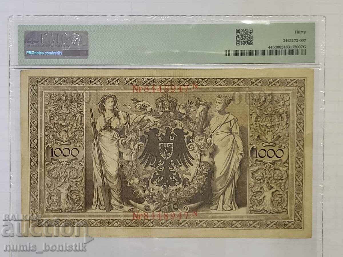 1 000 μάρκα Γερμανία 1910 PMG 30 Very Fine με τιμή € 42.00 | 82.14 BGN