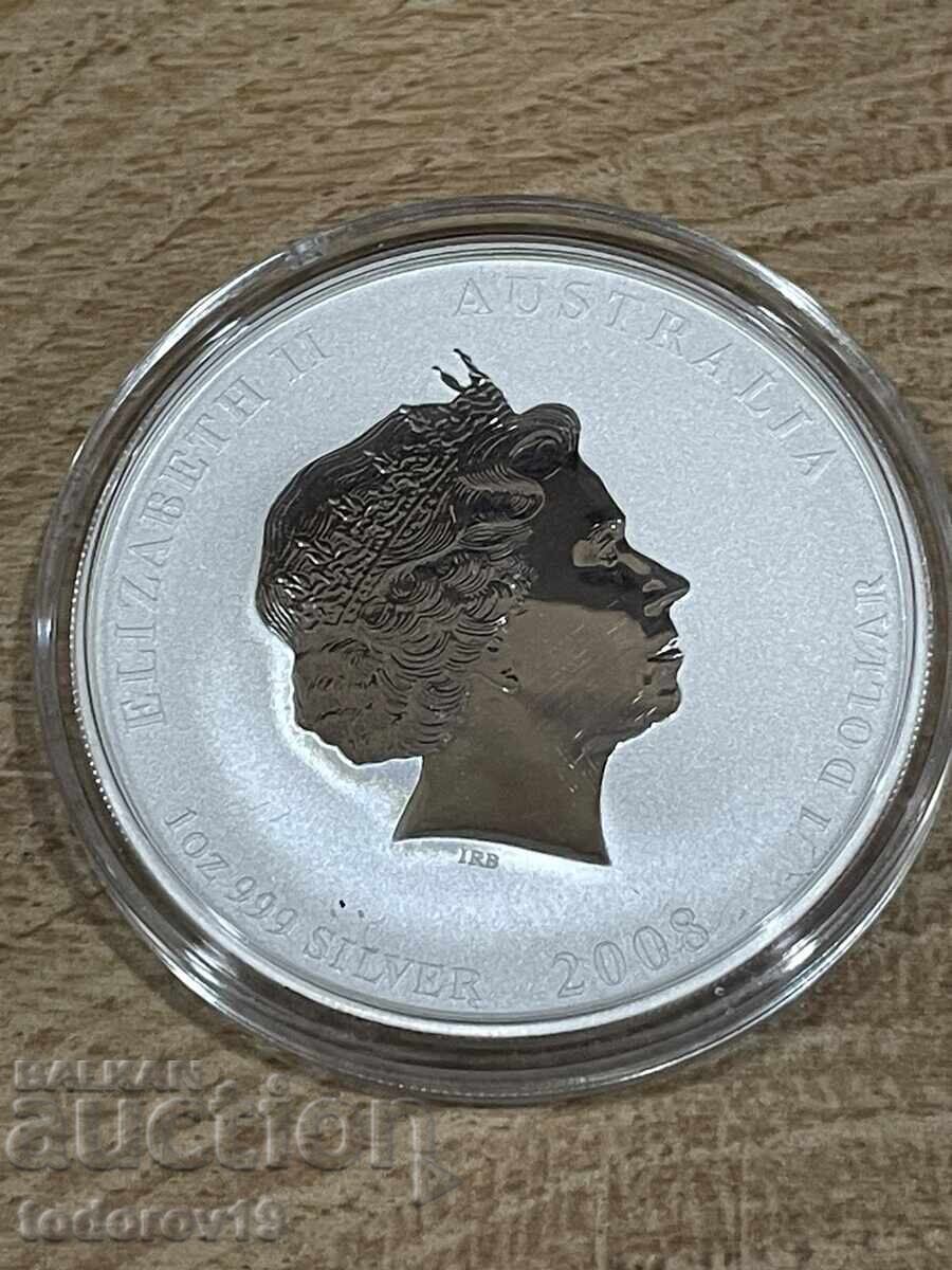 Доставка на Сребро 1 oz Годината на Мишката 2008