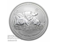 Argint 1 oz Anul Șobolanului 2008