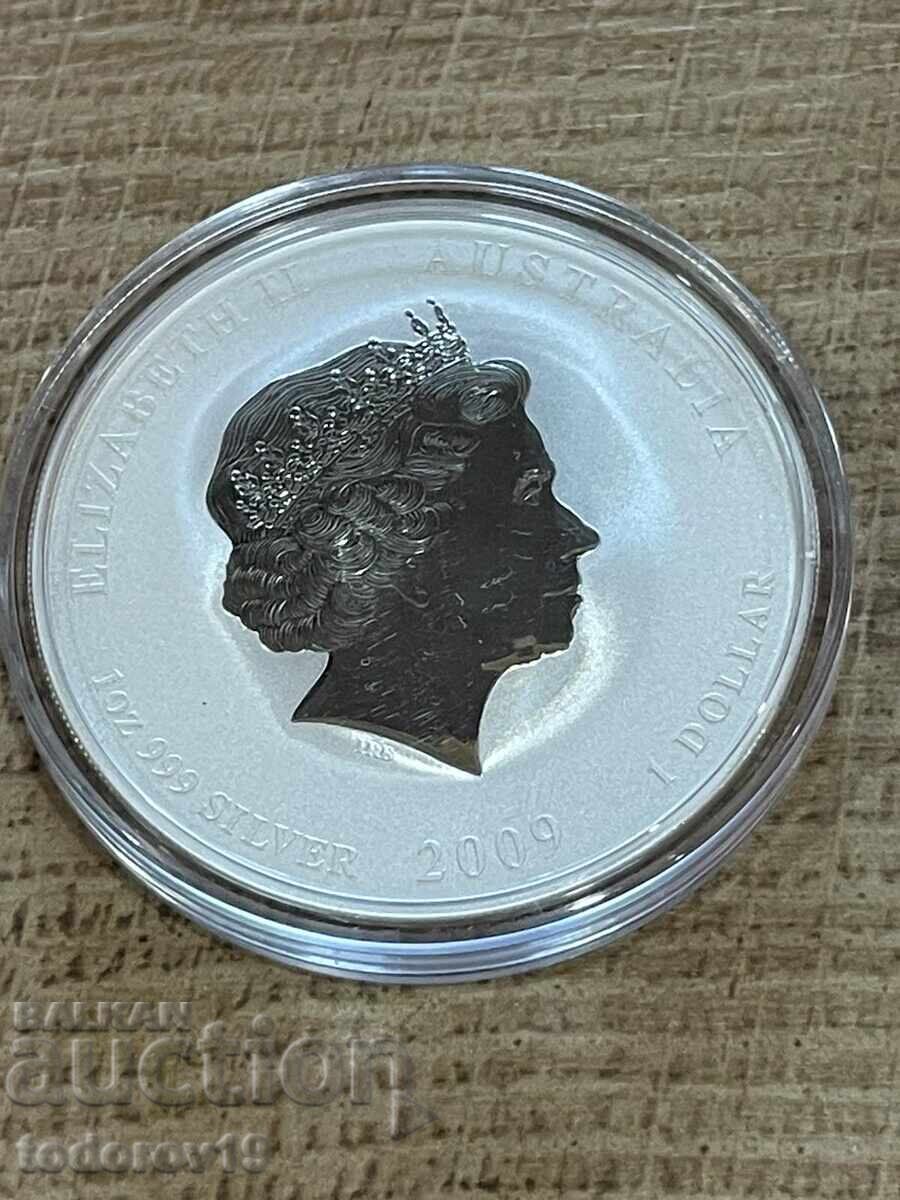 Доставка на Сребро 1 oz Годината на Вола 2009