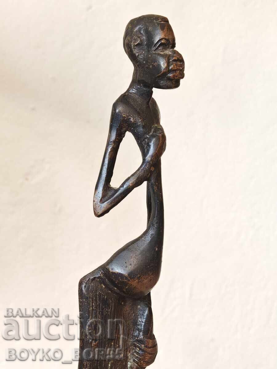 Sculptură veche din bronz, mică plastică - 5