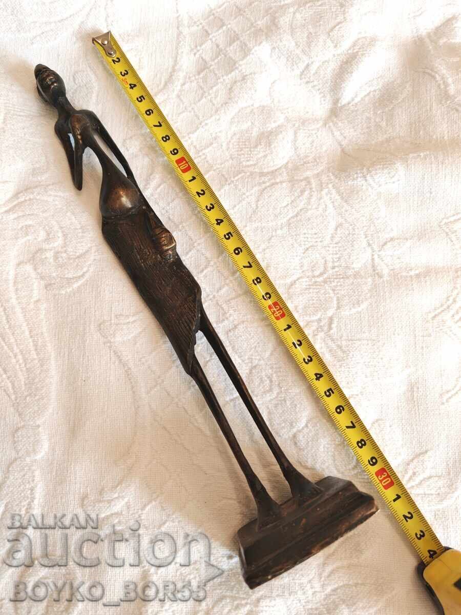 Sculptură veche din bronz, mică plastică - 7