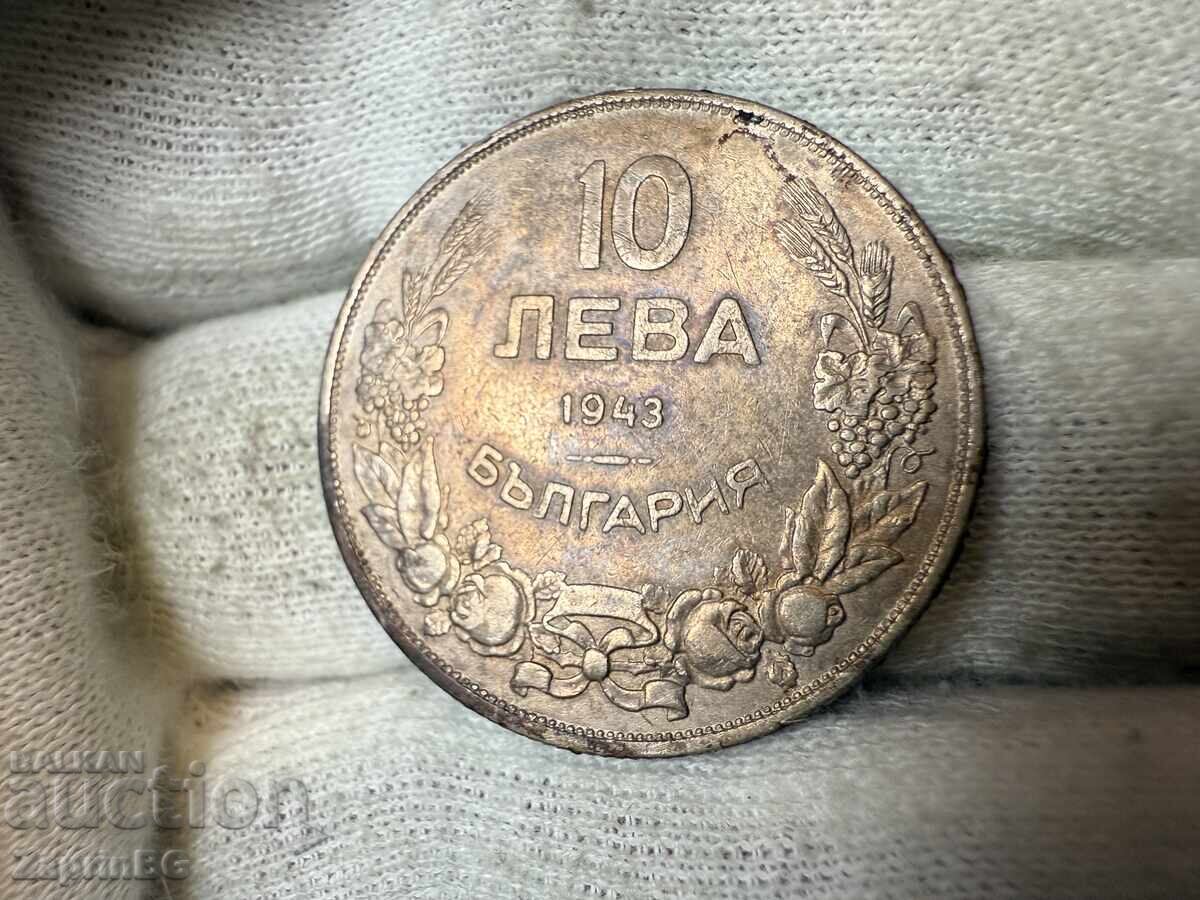 Regatul Bulgariei 10 BGN 1943
