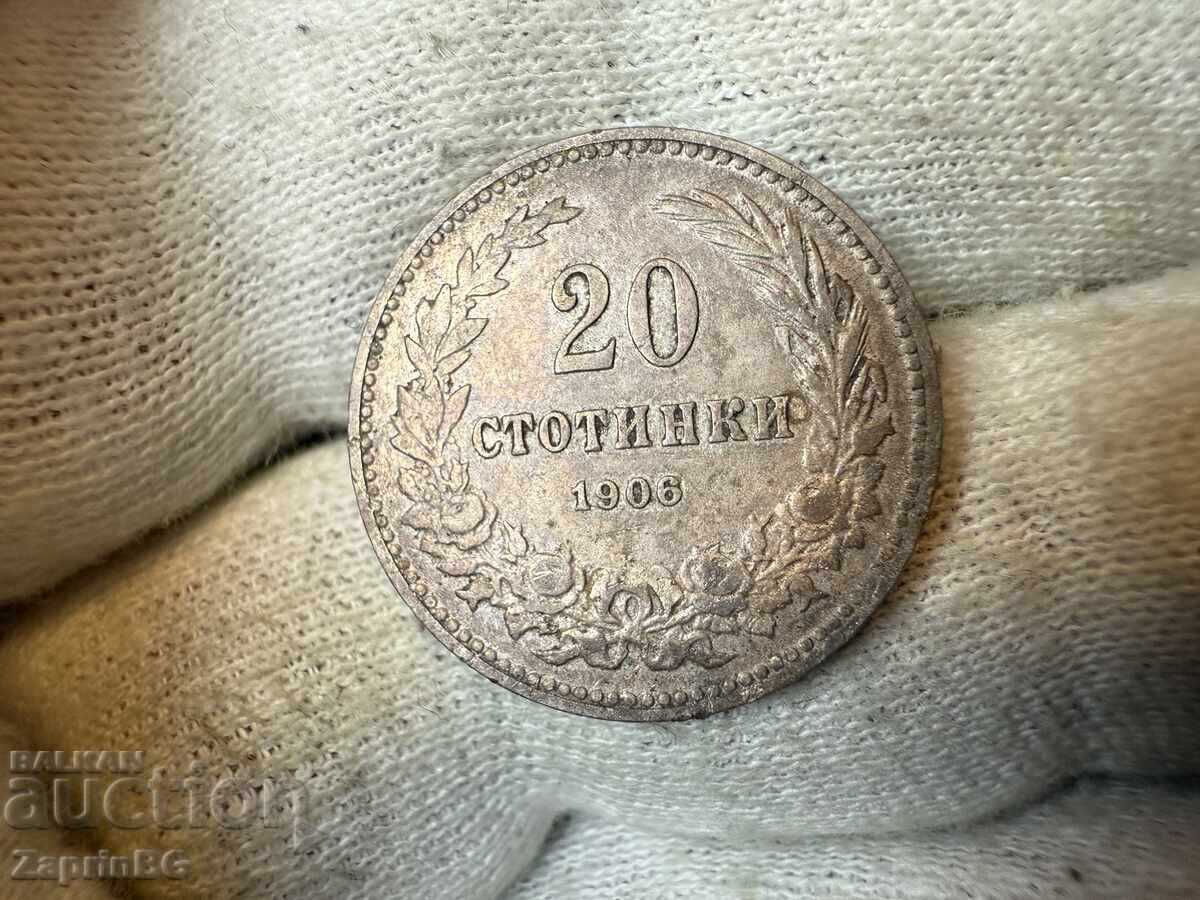 Kingdom of Bulgaria 20 Stotinki 1906