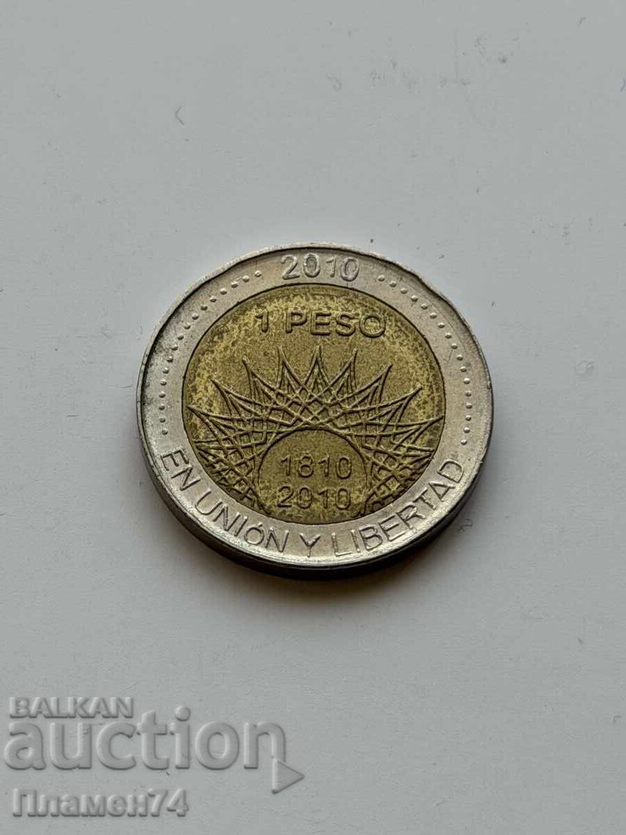 1 peso 2010 Argentina Mar del Plata