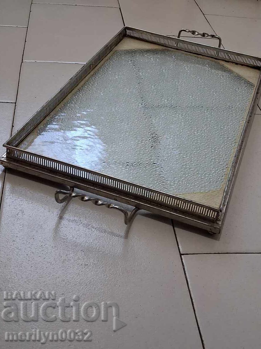 Παλιός γυάλινος δίσκος ταψί πιατέλα με τιμή € 38.65 | 75.59 BGN