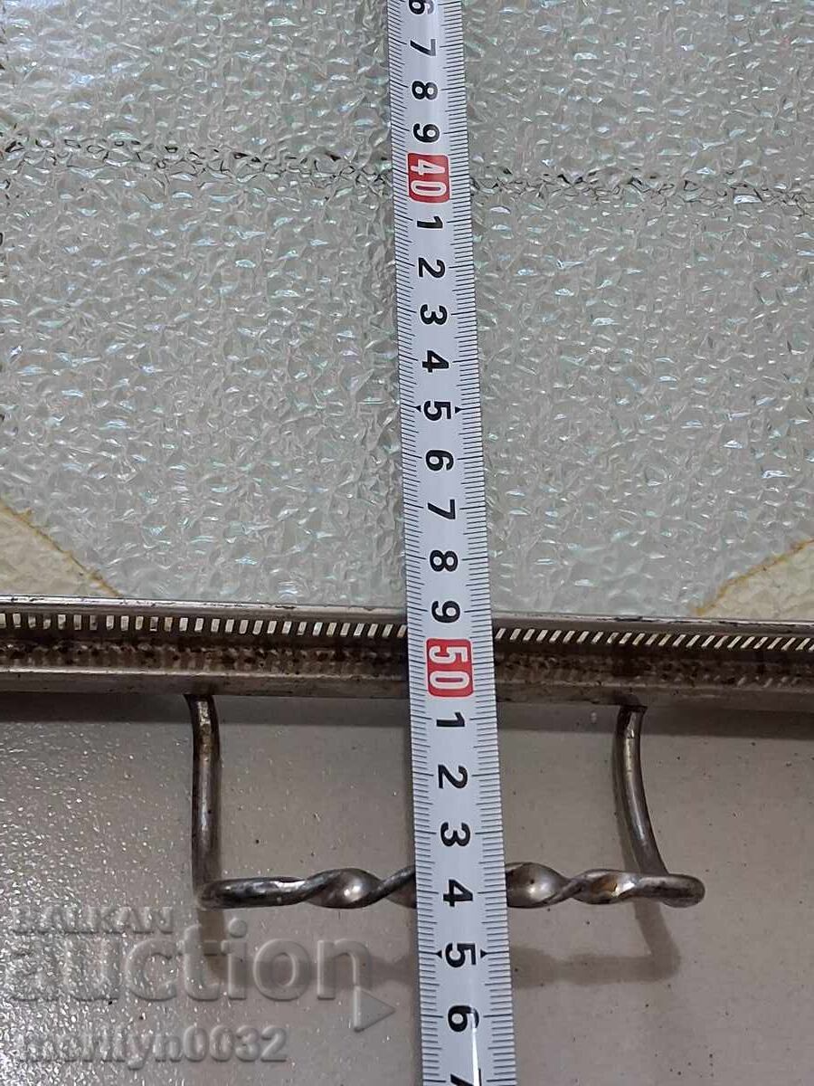 Παλιός γυάλινος δίσκος ταψί πιατέλα - 6