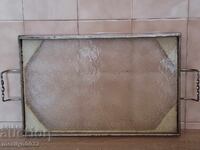 Παλιός γυάλινος δίσκος ταψί πιατέλα