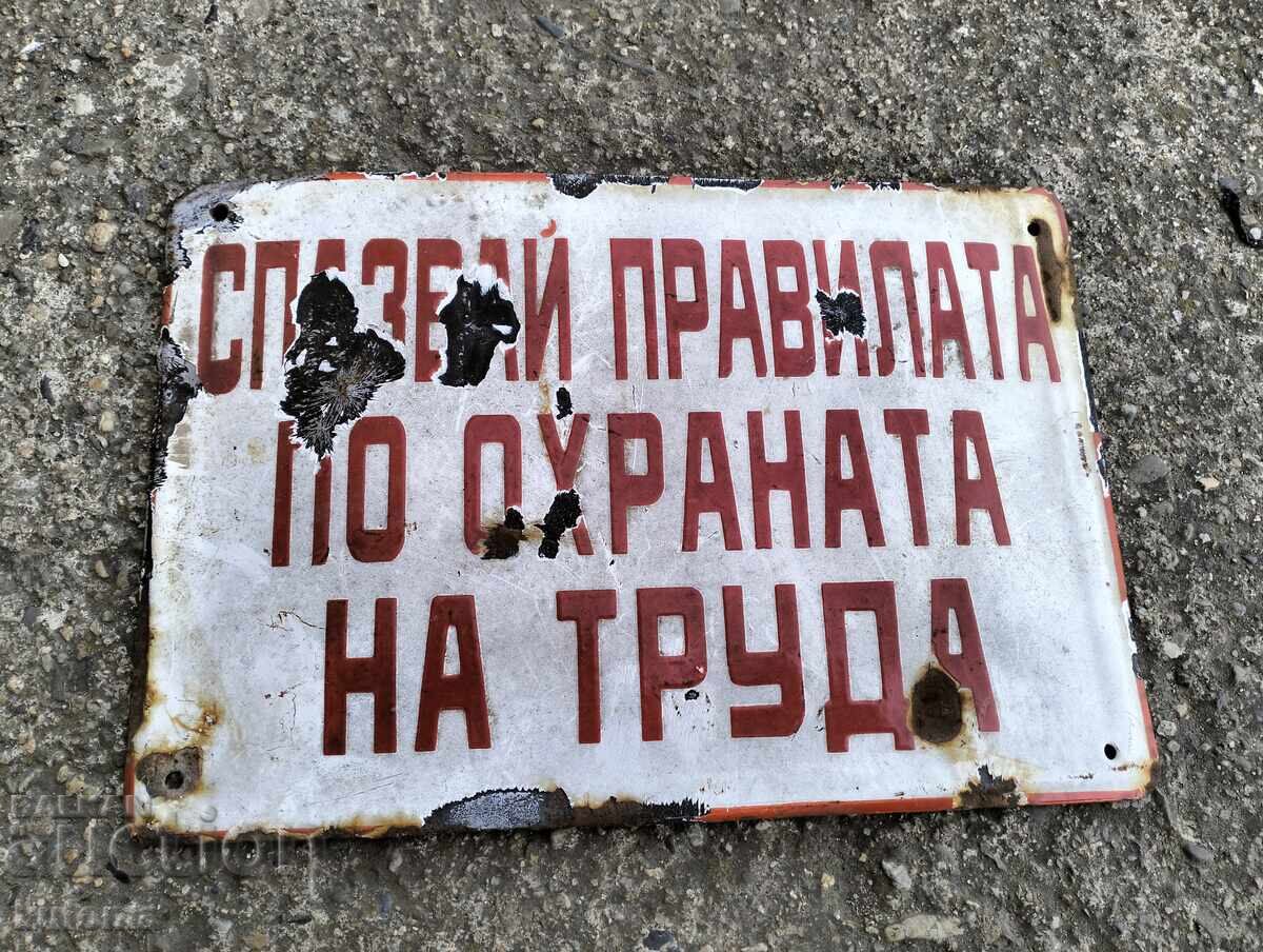 Placa veche emailata