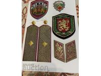 Set de epoleți, petlițe și însemne de general al Poliției Militare