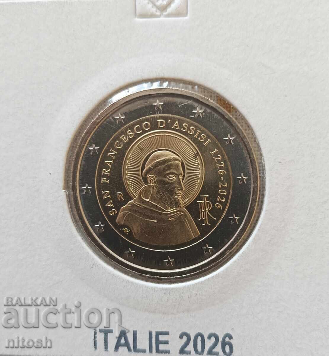 2026 - Italia - 2 euro - Sf. Francisc din Assisi