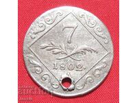 7 Kreuzer 1802 Φραγκίσκος Β' Αυστρία