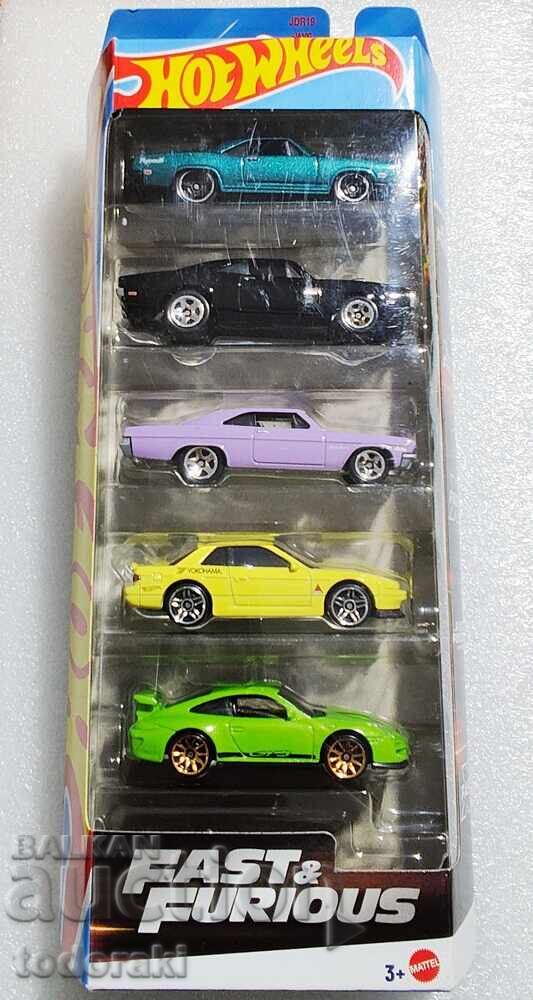 Hot Wheels σετ 5 τεμαχίων Porsche Dodge Chevrolet Plymouth Nissan