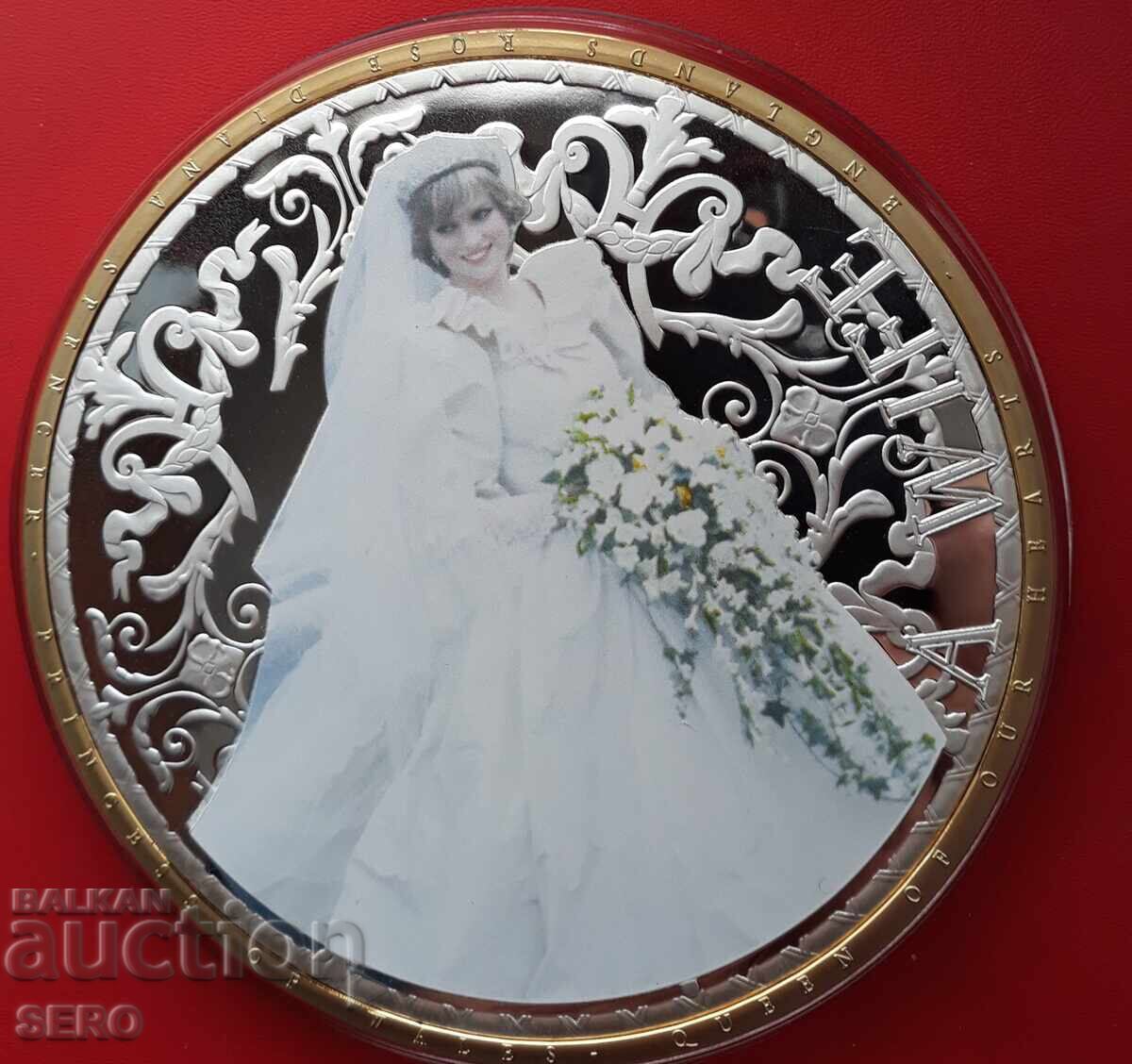 Medalie-Germania-medalie gigantică de 376 grame-Prințesa Diana