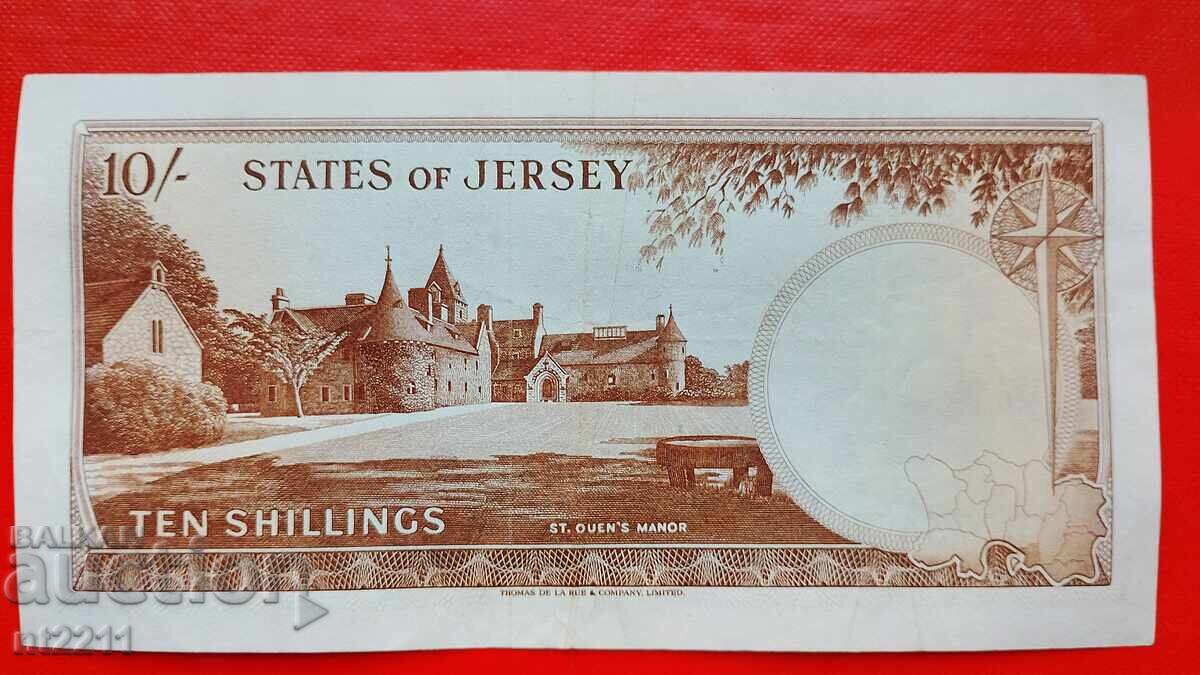 Licitație Bancnotă 10 șilingi Jersey 1963