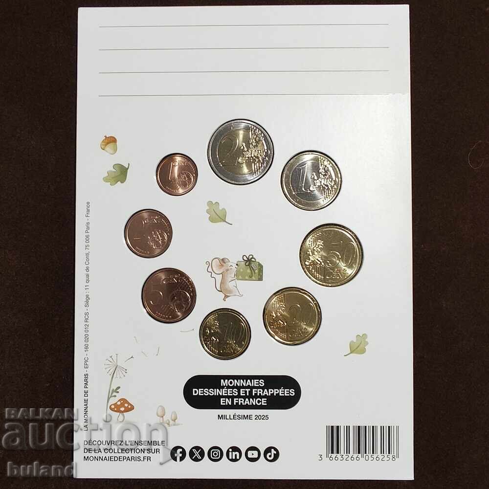Franța Set Oficial BU Monede Euro 1 Cent până la 2 Euro 2025 cu preț € 50.00 | 97.79 BGN