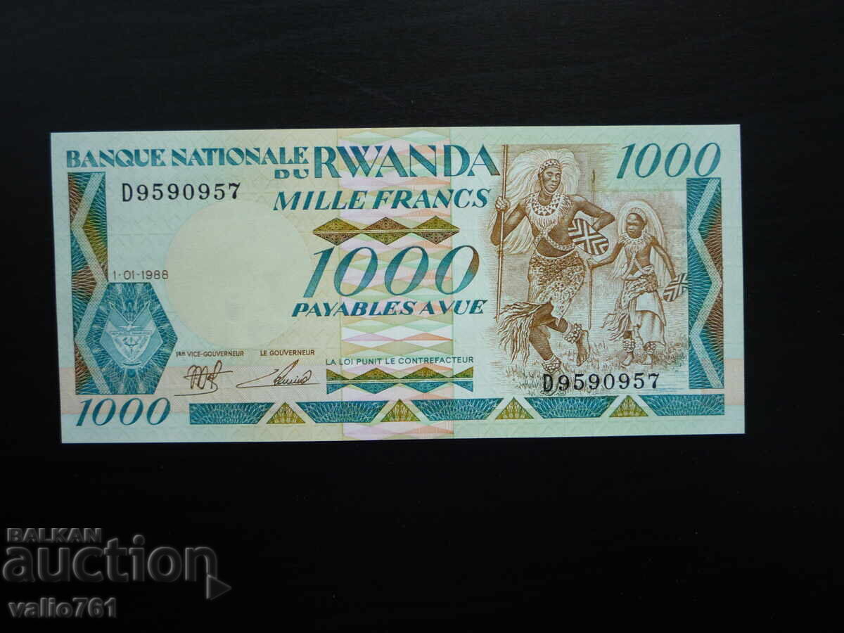 РУАНДА 1000  1 000  ФРАНКА   1988   НОВА  UNC