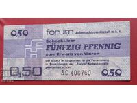 Банкнота-ГДР-чек 0,50 марки 1979