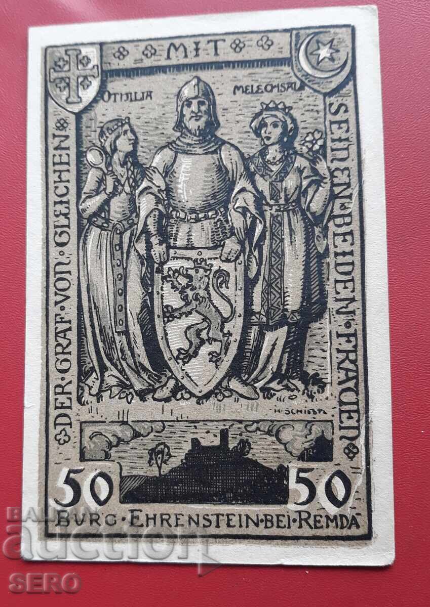 Bancnota-Germania-Thuringia-Remda-50 pfennig 1921