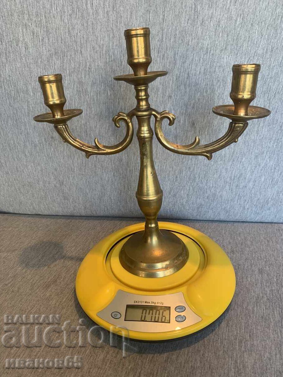 Μπρούτζινος πολυέλαιος με τρία μπράτσα