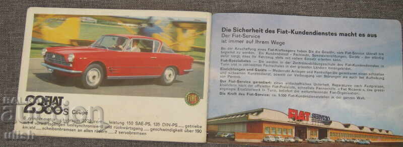 Livrarea Broșură publicitară veche Fiat