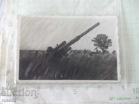 Fotografie „Tun antiaerian german pe poziție” veche