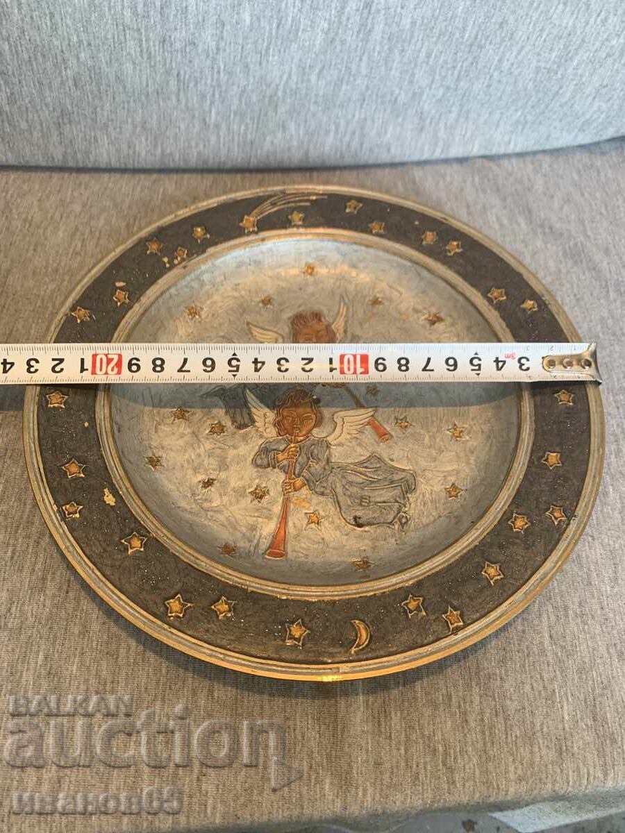 Livrarea Farfurie de alamă de perete cu îngeri