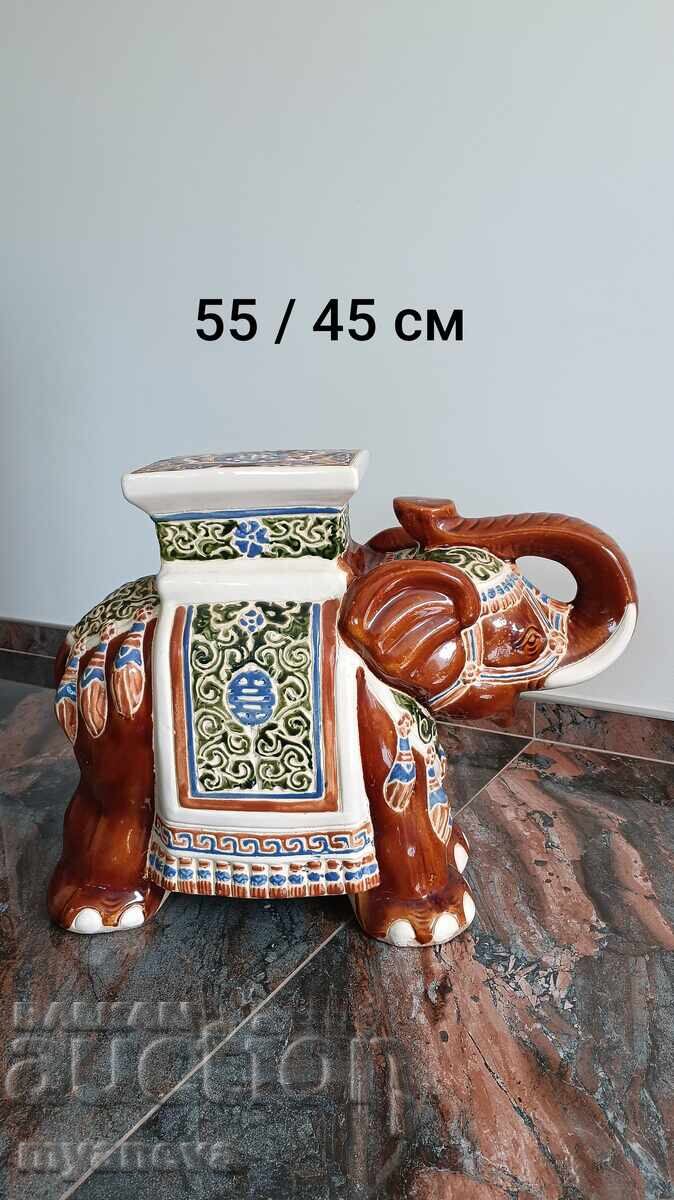 Porcelain elephant-shaped table