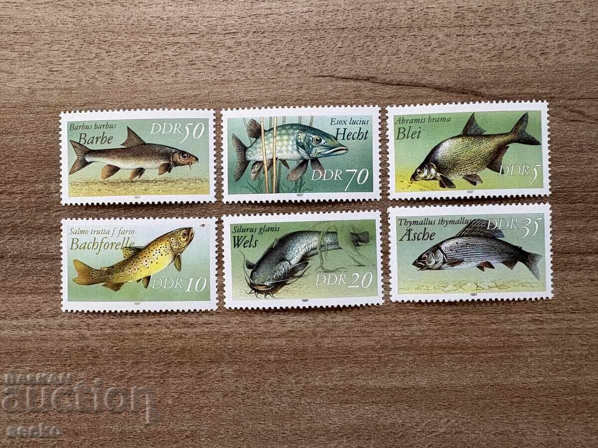 ГДР - Сладководни риби (1987) MNH