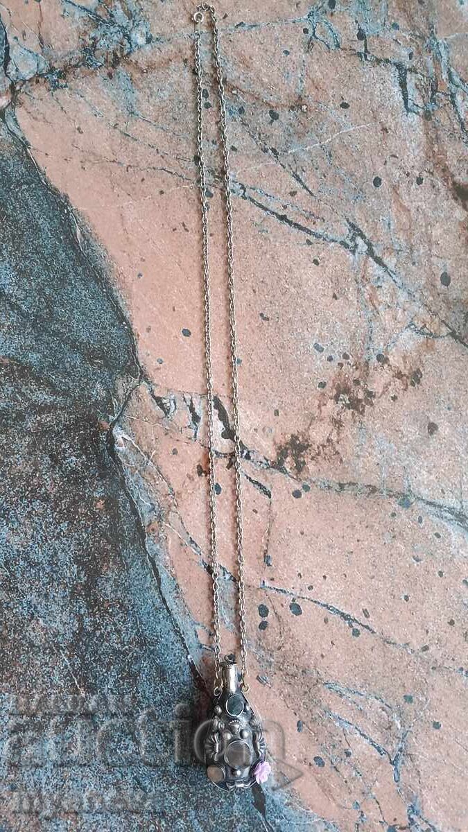 Δημοπρασία Αντίκα κολιέ φιαλίδιο για άρωμα