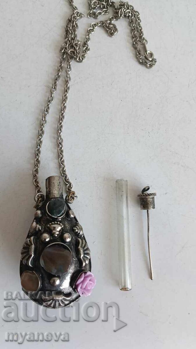 Παράδοση Αντίκα κολιέ φιαλίδιο για άρωμα