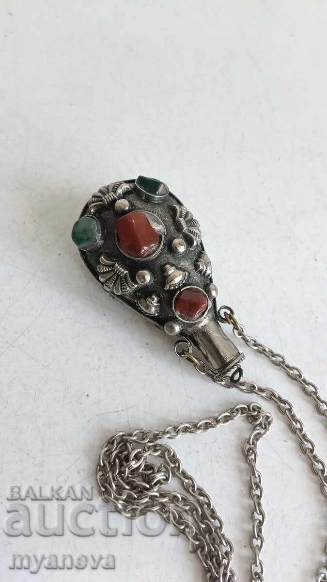 Antique necklace is a perfume bottle - 6