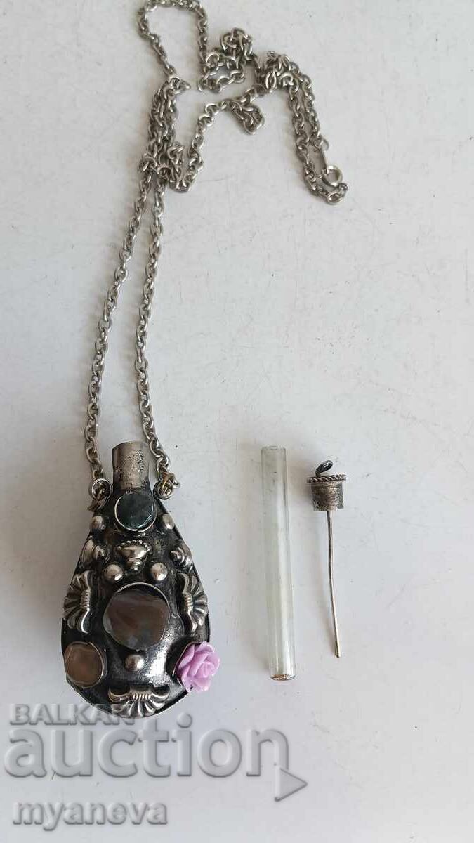 Αντίκα κολιέ φιαλίδιο για άρωμα - 7