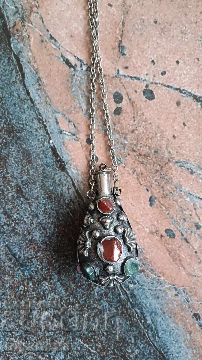 Αντίκα κολιέ φιαλίδιο για άρωμα