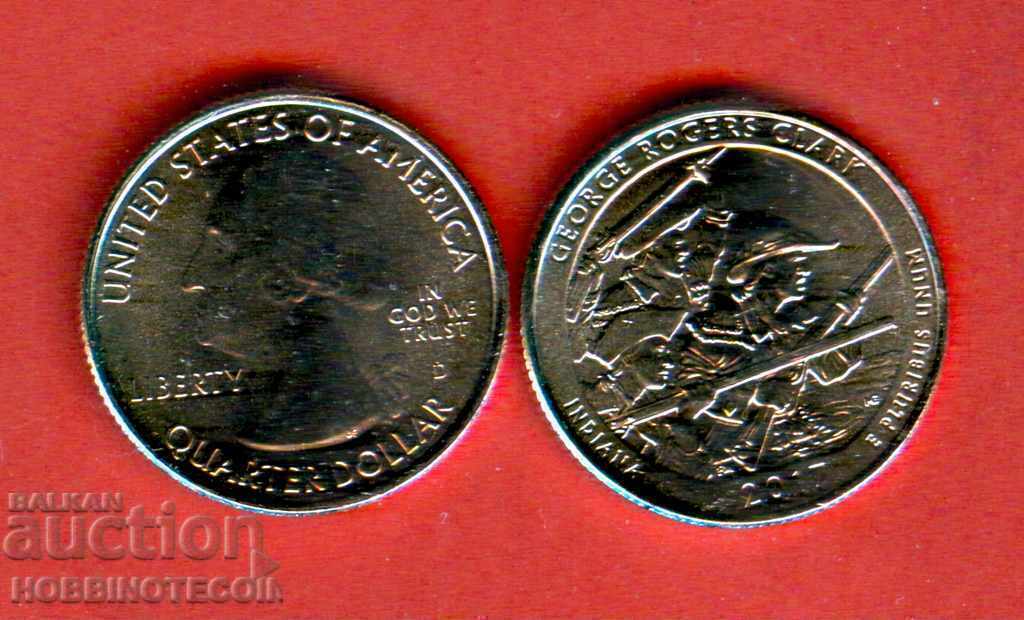 SUA SUA 25 de cenți emisiune 2017 D George Rogers Clark UNC