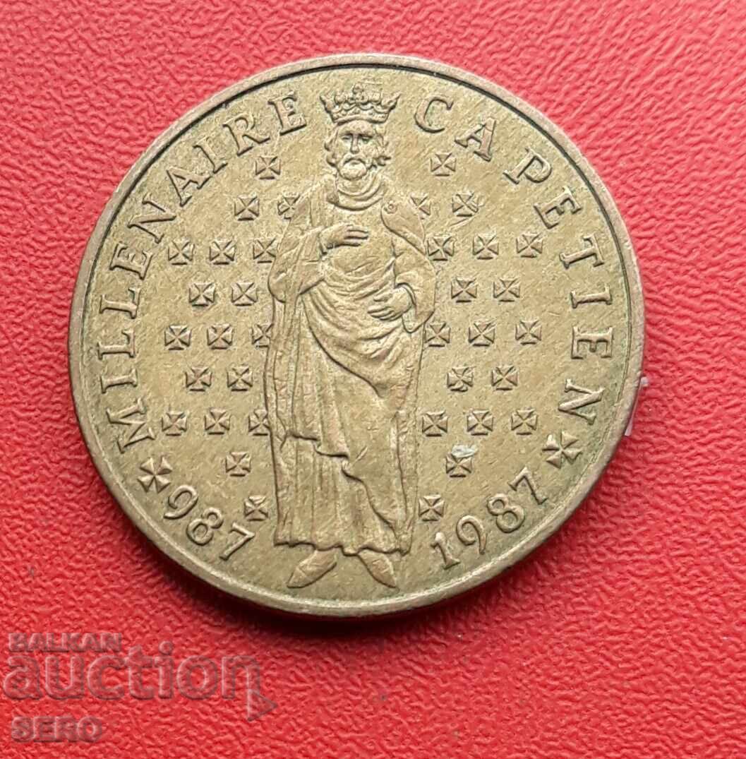 France-10 francs 1987-1000 years of the Capetian dynasty with price € 1.00 | 1.96 BGN