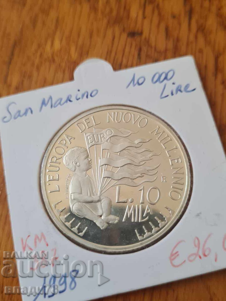 Δημοπρασία Ασημένιο νόμισμα 10000 λιρέτες 1998