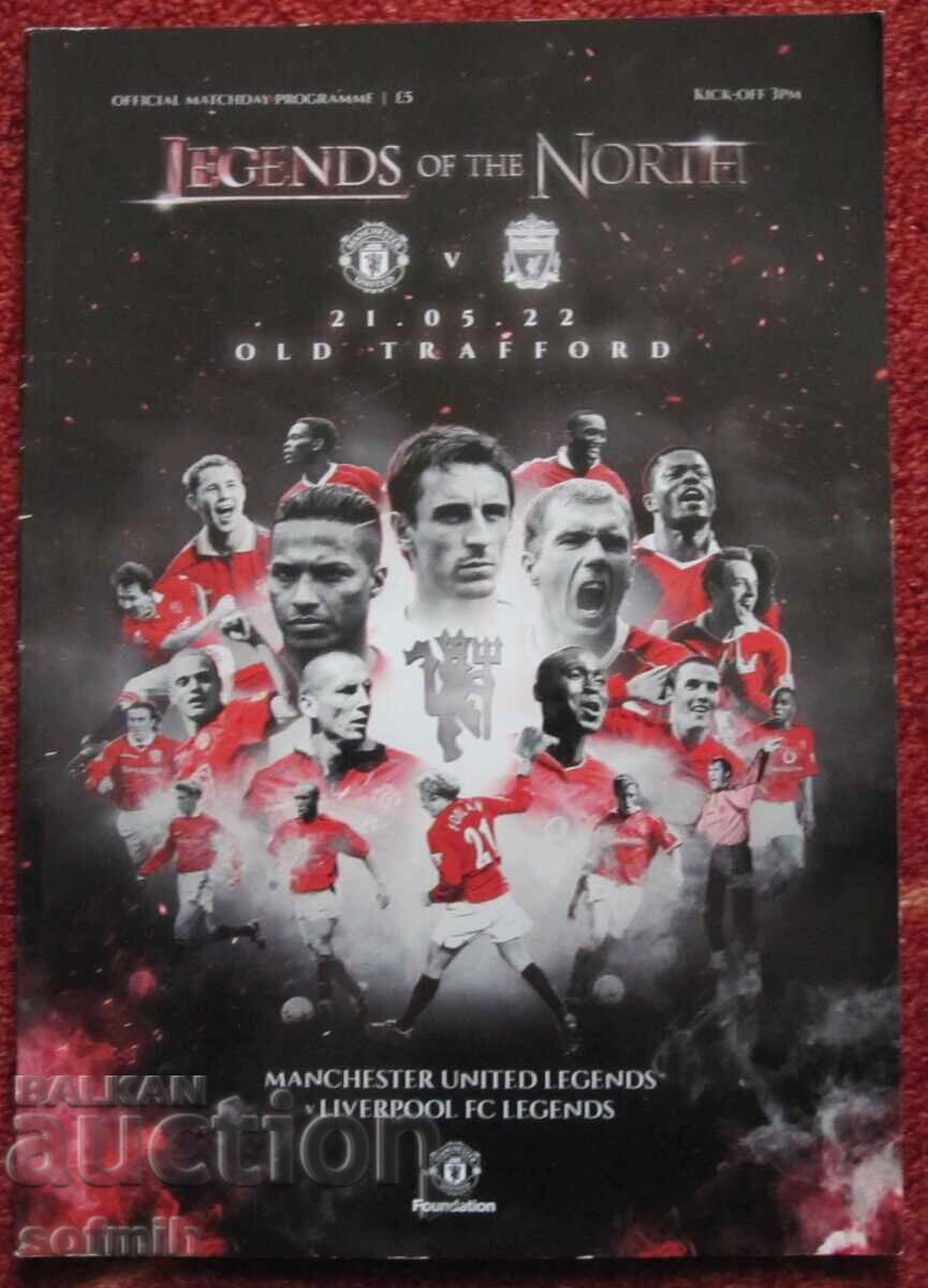 Program fotbal Manchester Utd. - Liverpool legende