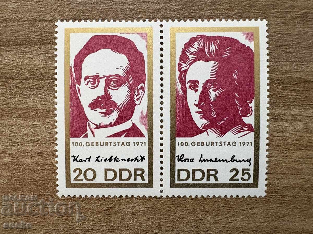 RDG - 100 de ani de la nașterea lui Karl Liebknecht și ...(1971) MNH