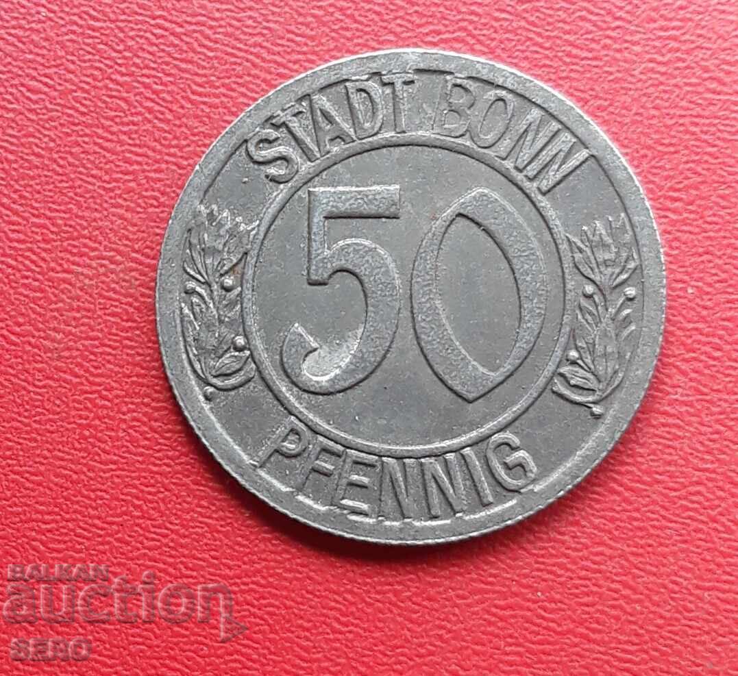Germania-Rhine-Westfalia-Bonn-50 pfennig 1920-Beethoven