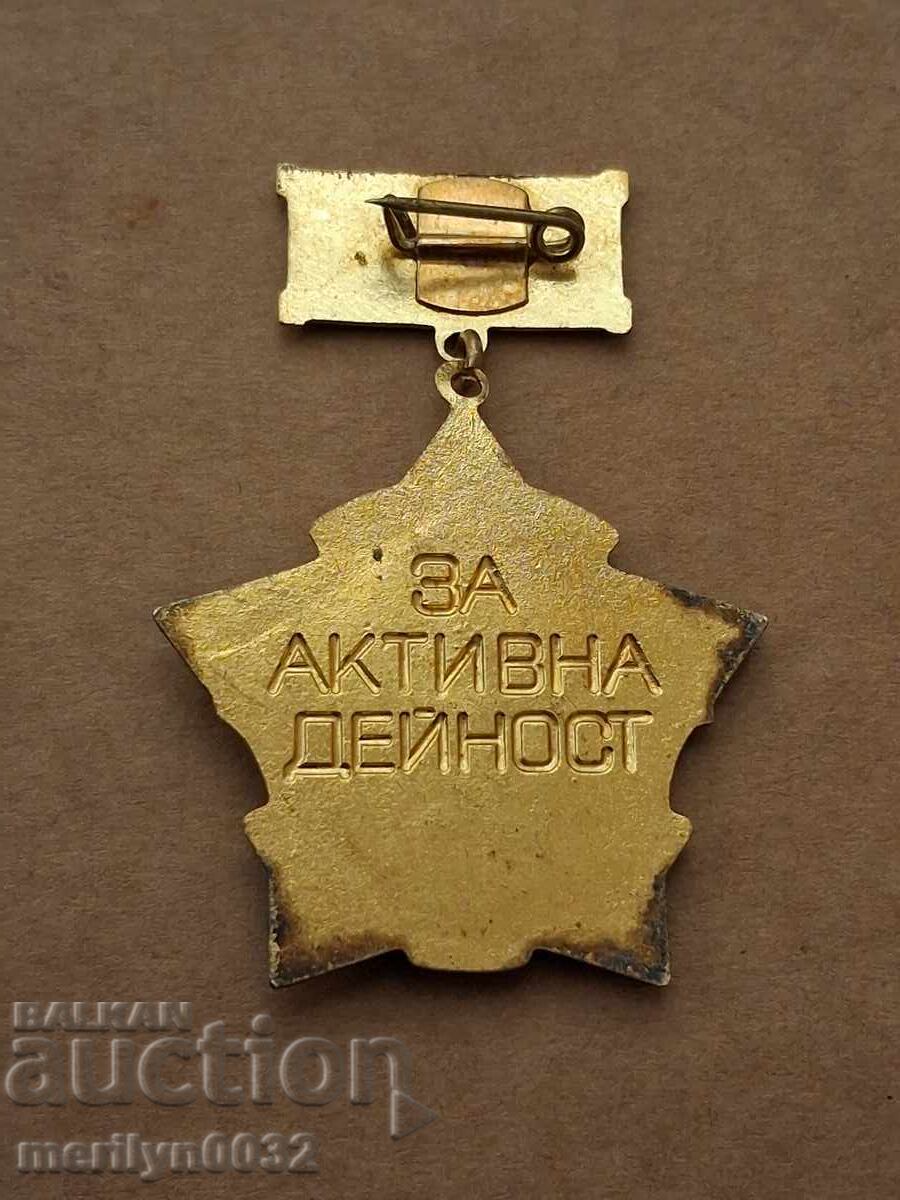 Auction  Breast badge for active service OS BPS Varna medal badge