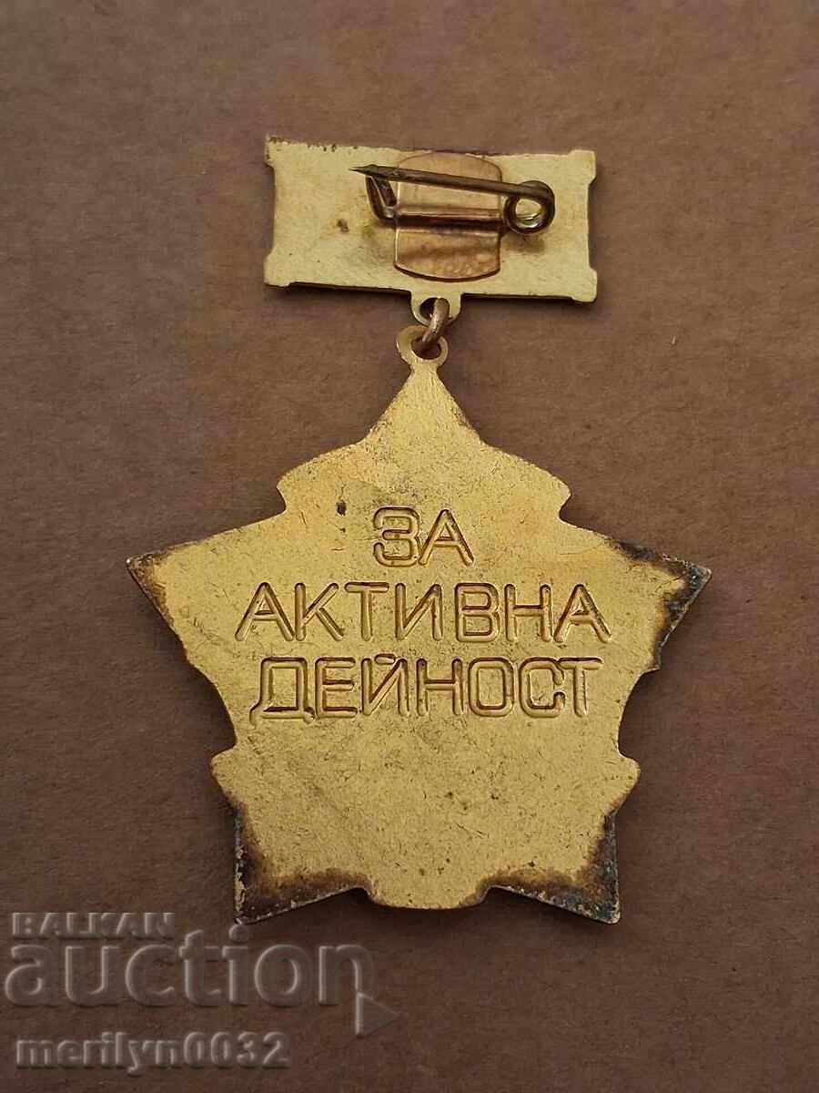 Breast badge for active service OS BPS Varna medal badge - 5