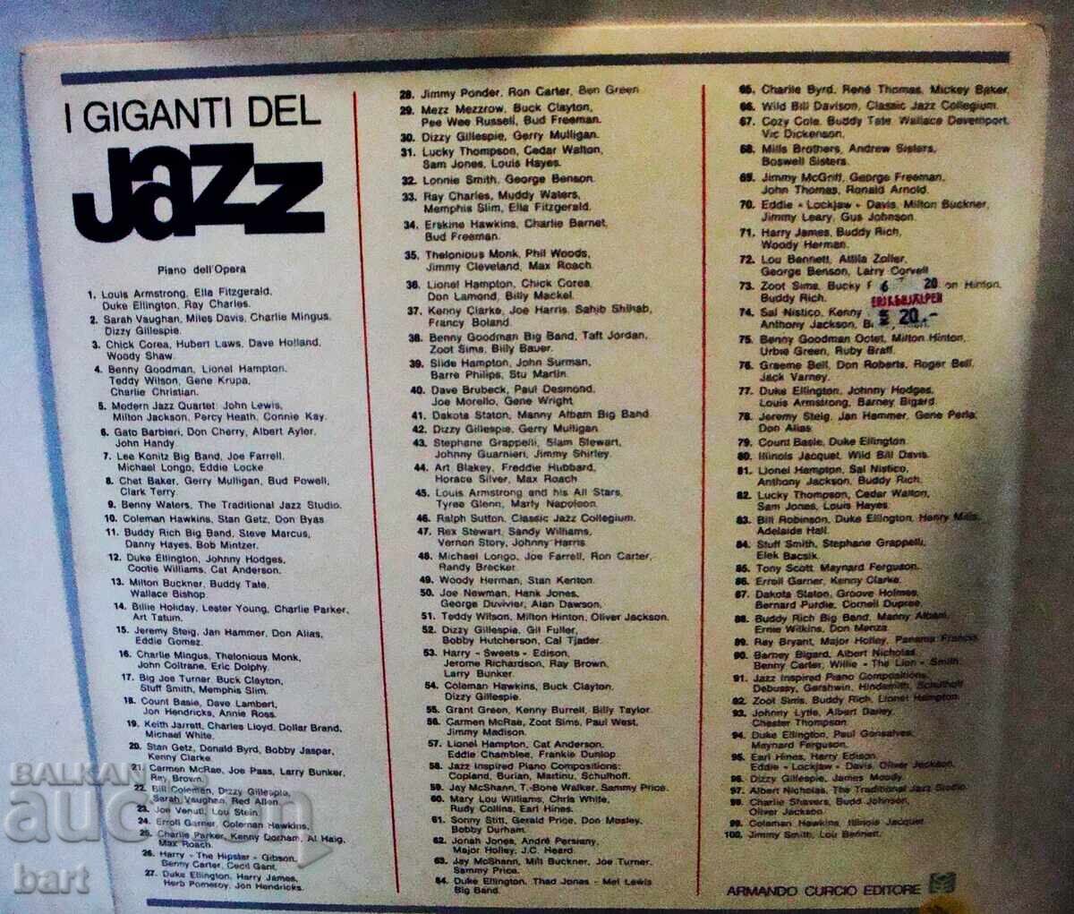 LP "I giganti del jazz" nr. 17 cu preț € 20.00 | 39.12 BGN