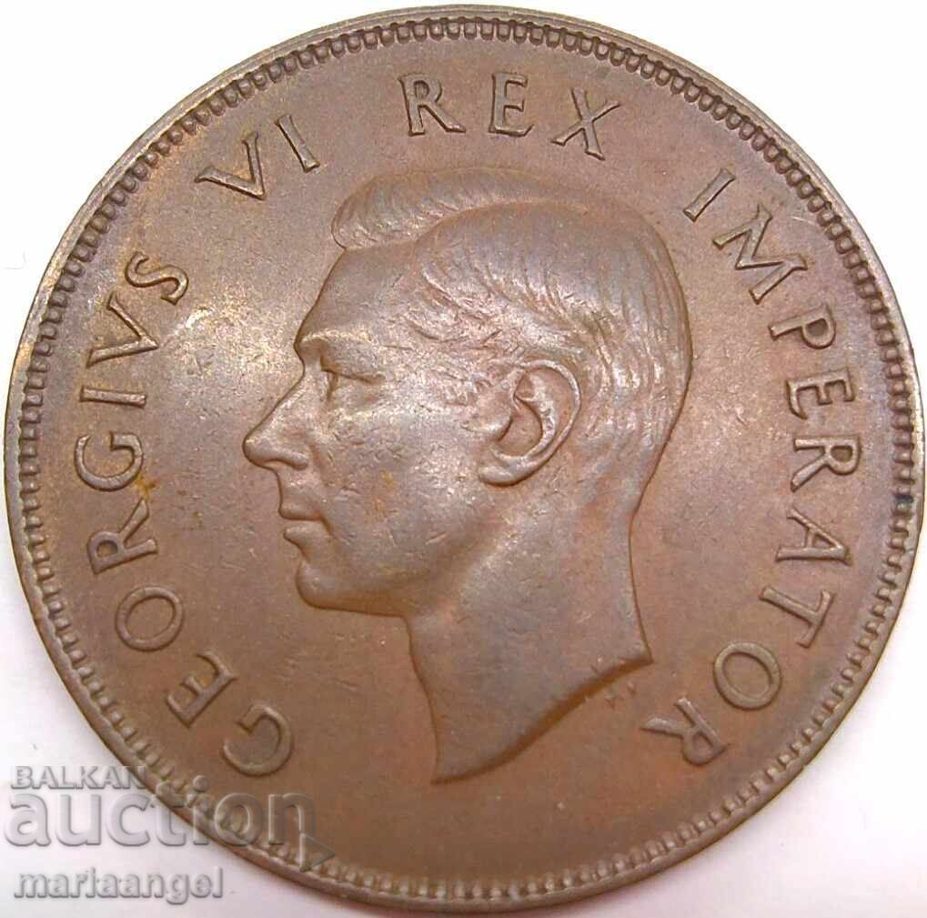 South Africa 1 Penny 1942 George VI 30mm Bronze - 5
