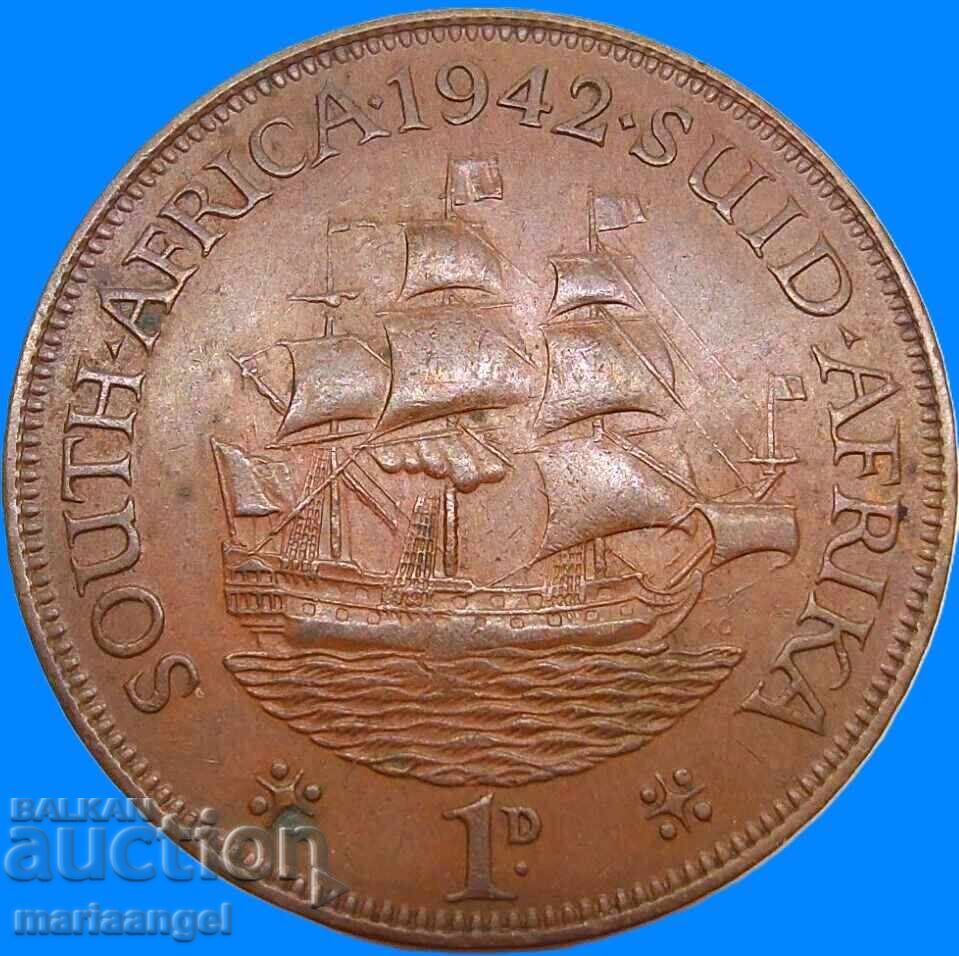 Africa de Sud 1 Penny 1942 George VI 30 mm Bronz - 5