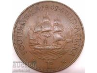 Africa de Sud 1 Penny 1942 George VI 30 mm Bronz