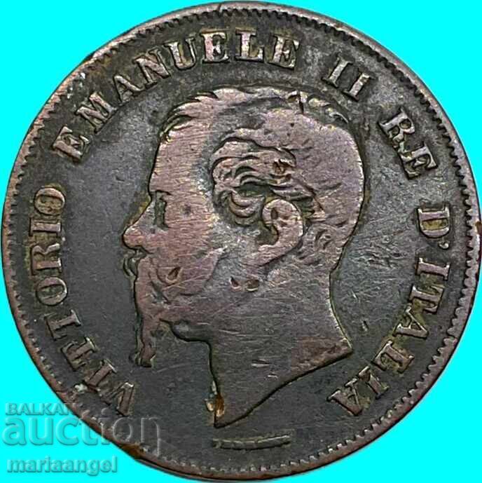 Livrarea 5 centesimi 1861 Italia M - Milan Victorio Emanuele III