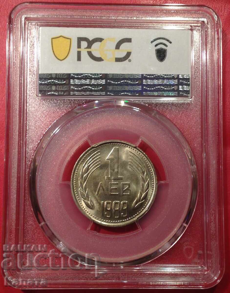 1 lev 1989 MS66 cu preț € 205.00 | 400.95 BGN