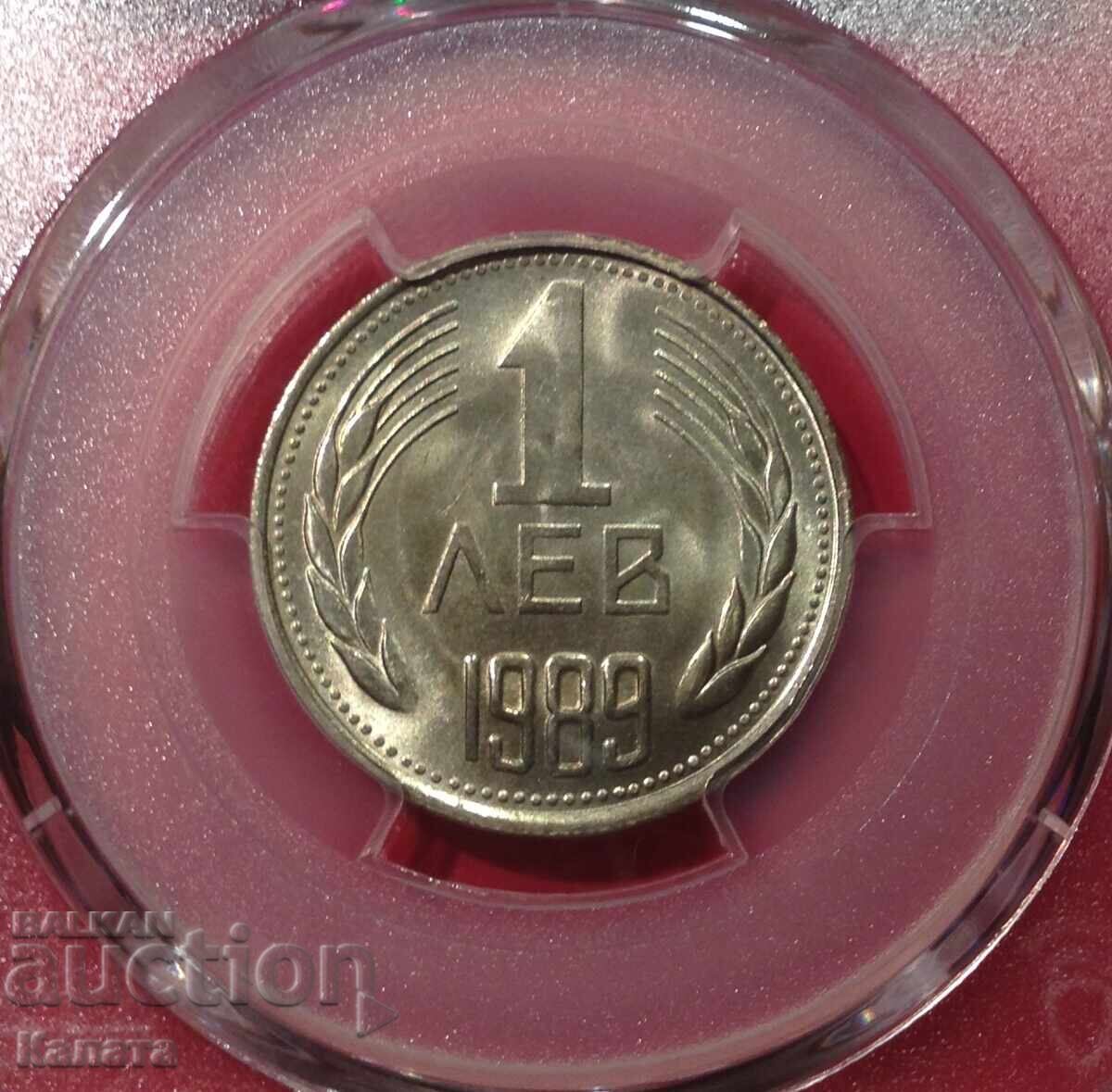 Livrarea 1 lev 1989 MS66