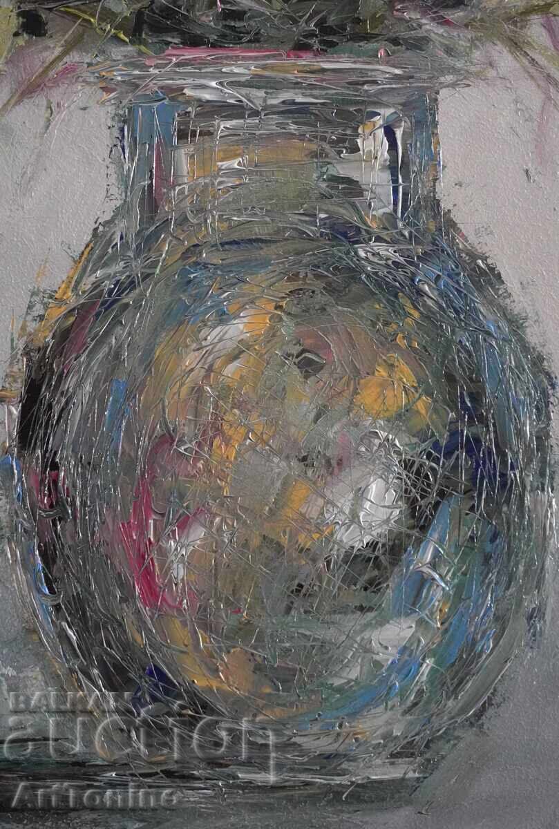 Маслена картина- Натюрморт- Рози- Антон Йорданов с цена € 0.01 | 0.02 лв.